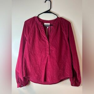 Universal Thread Burgundy Long Sleeve Blouse